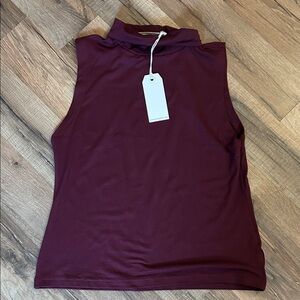 By Together Maroon Sleeveless Tank Top